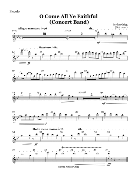 O Come All Ye Faithful (Concert Band) image number null