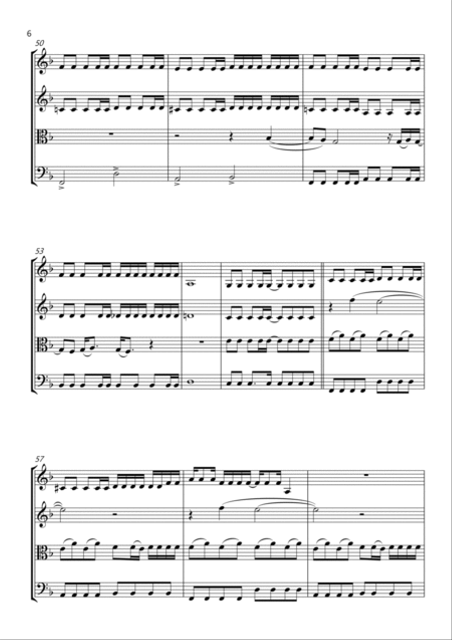 Where Is My Mind? String Quartet scores gallery preview page 6