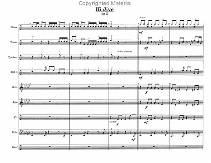 Hi Jive Hi Jive Percussion Ensemble scores gallery preview page 4
