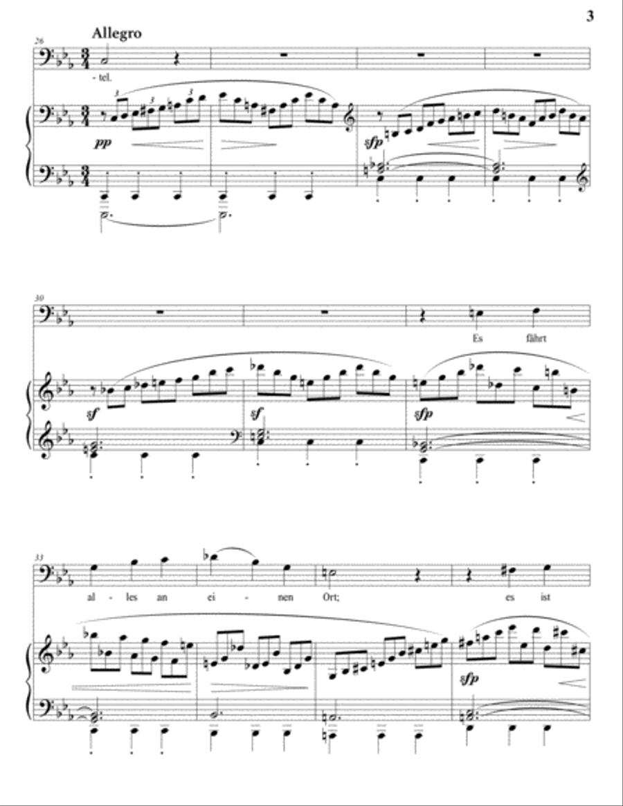 BRAHMS: Denn es gehet dem Menschen wie dem Vieh, Op. 121 no. 1 (transposed to C minor, bass clef) Voice scores gallery preview page 4