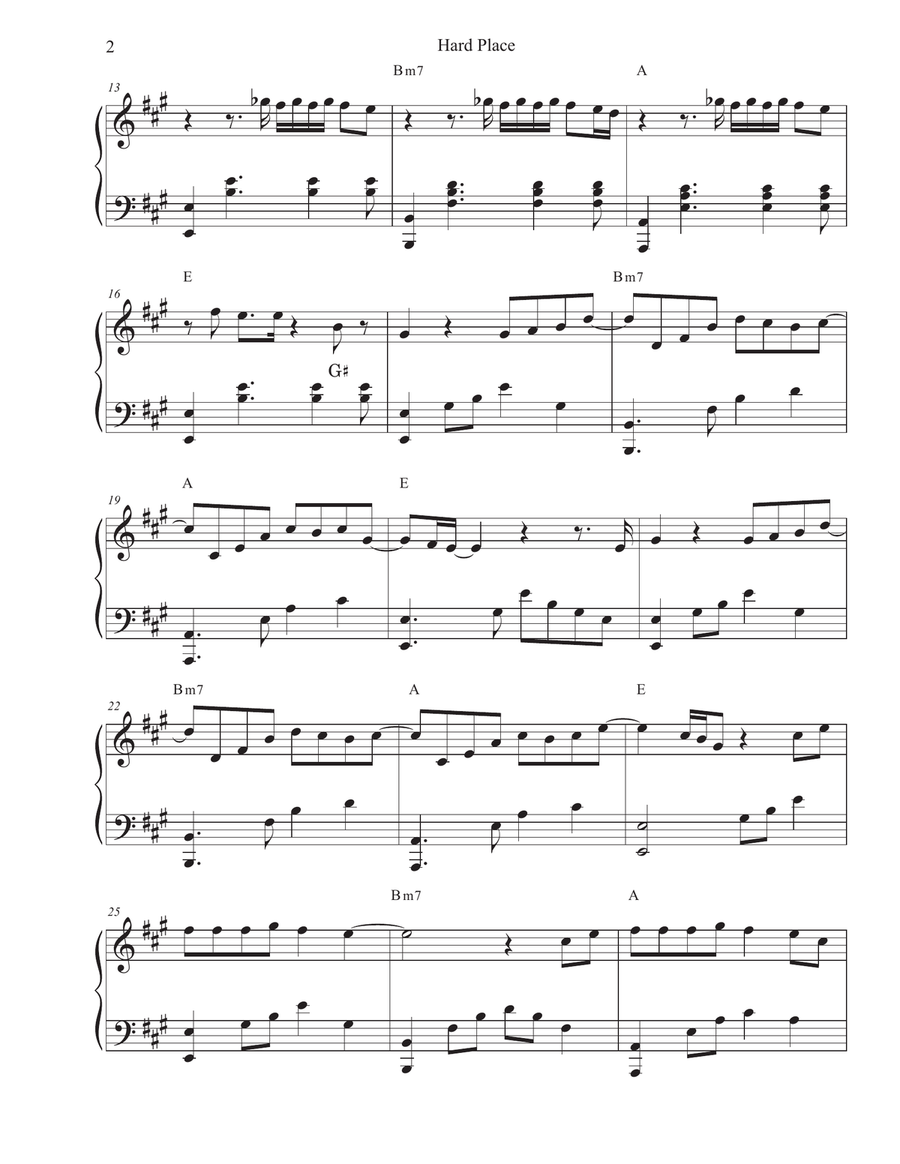 Hard Place - H.e.r Harp scores gallery preview page 2