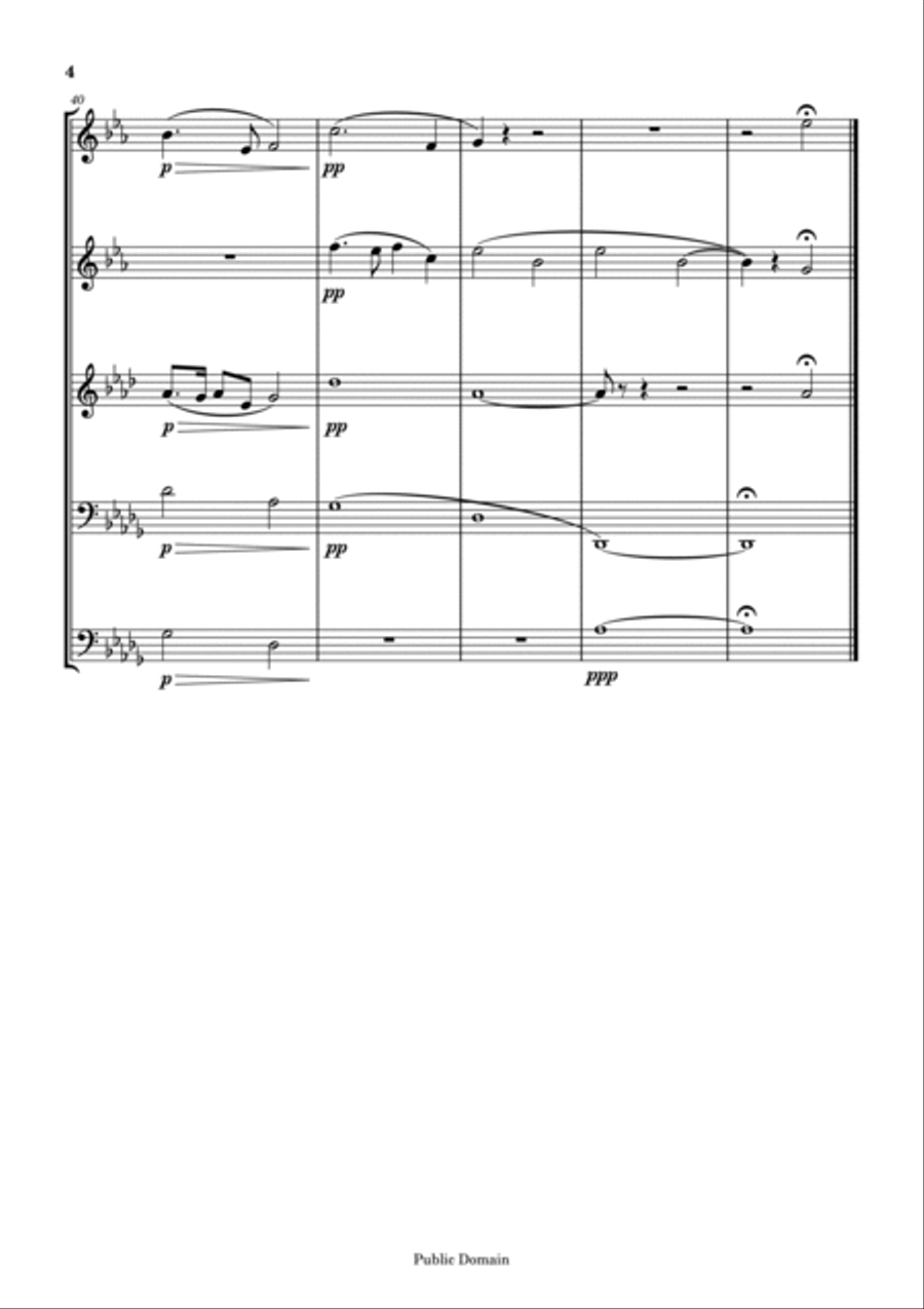 Excerpt of Largo from Symphony No. 9 Excerpt of Largo from Symphony No. 9 Brass Ensemble scores gallery preview page 4