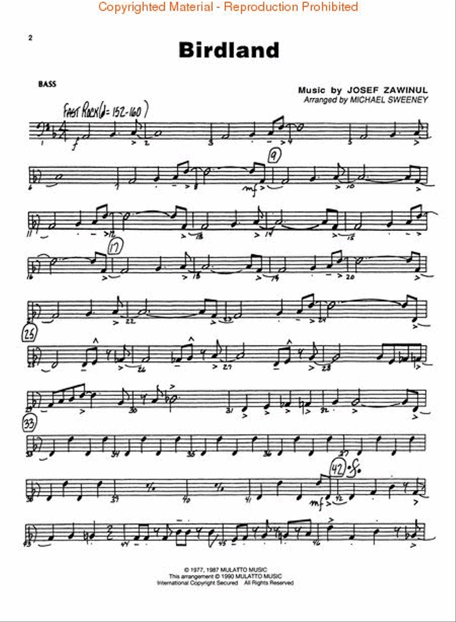 Easy Jazz Classics – Bass Jazz Ensemble scores gallery preview page 2