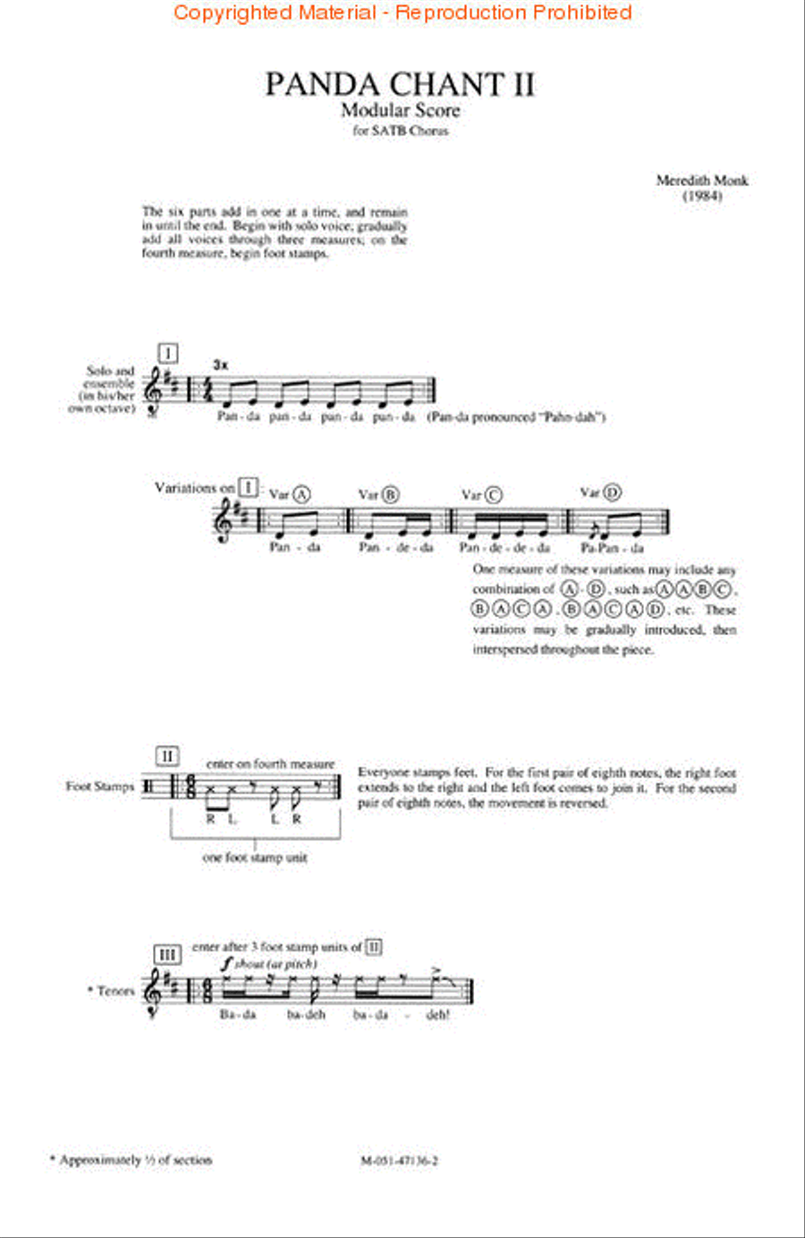 Panda Chant II Panda Chant II 4-Part scores gallery preview page 2