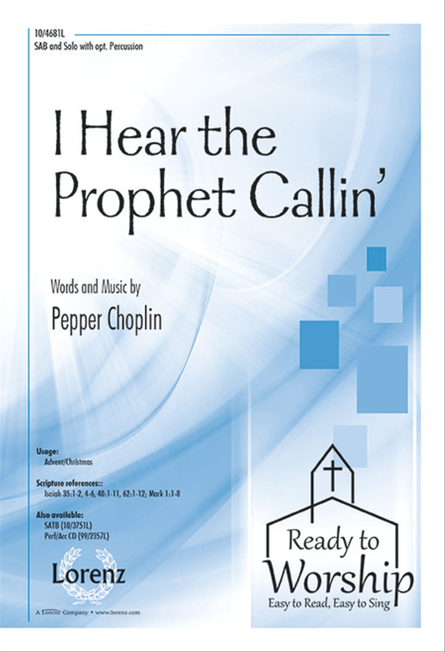 I Hear the Prophet Callin' 3-Part scores gallery preview page 1