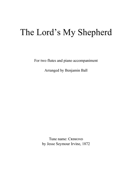 The Lord's My Shepherd (Tune: Crimond) image number null