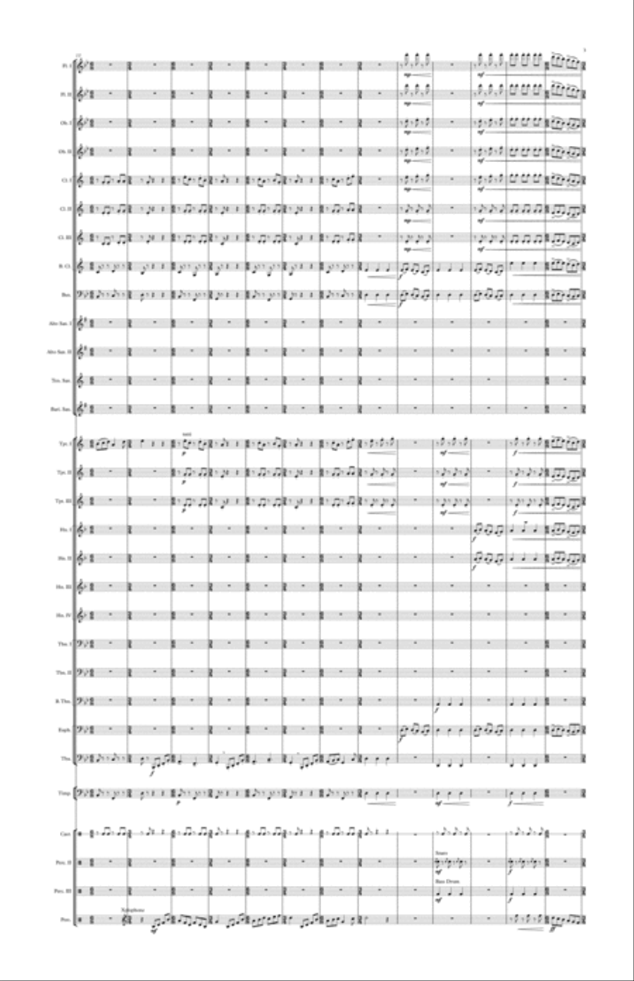 Attack of The Toy Planes Concert Band scores gallery preview page 5
