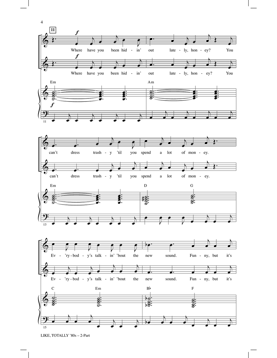 Like, Totally '80s (arr. Mark Brymer) 2-Part scores gallery preview page 3