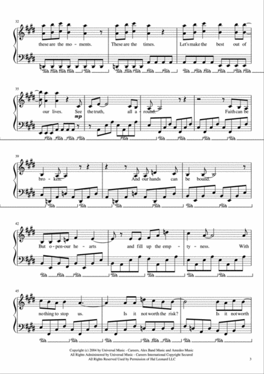 Our Lives Our Lives Voice scores gallery preview page 3
