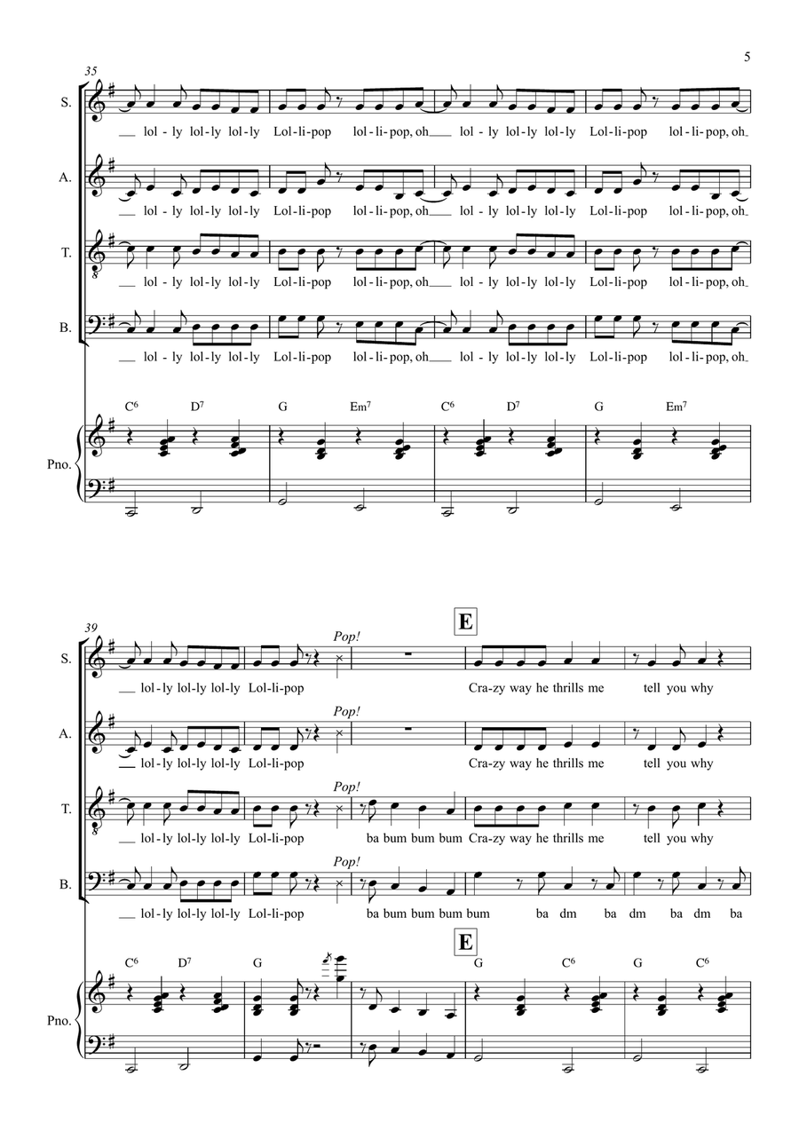 Lollipop Lollipop 4-Part scores gallery preview page 5