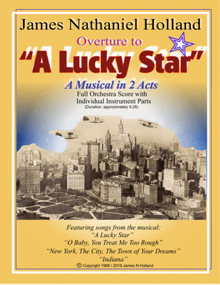 Overture to "A Lucky Star" A 1920s Musical, Full Orchestra Score and Individual Parts