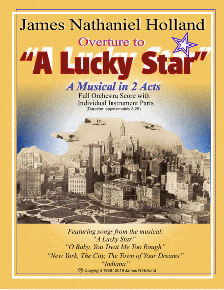 Overture to "A Lucky Star" A 1920s Musical, Full Orchestra Score and Individual Parts image number null