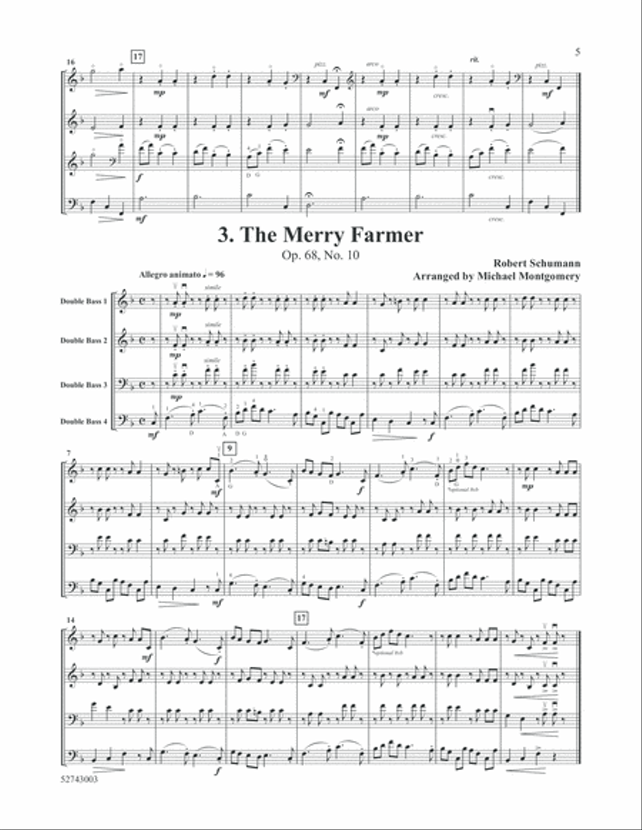 Ten Double Bass Quartets Ten Double Bass Quartets Double Bass scores gallery preview page 5
