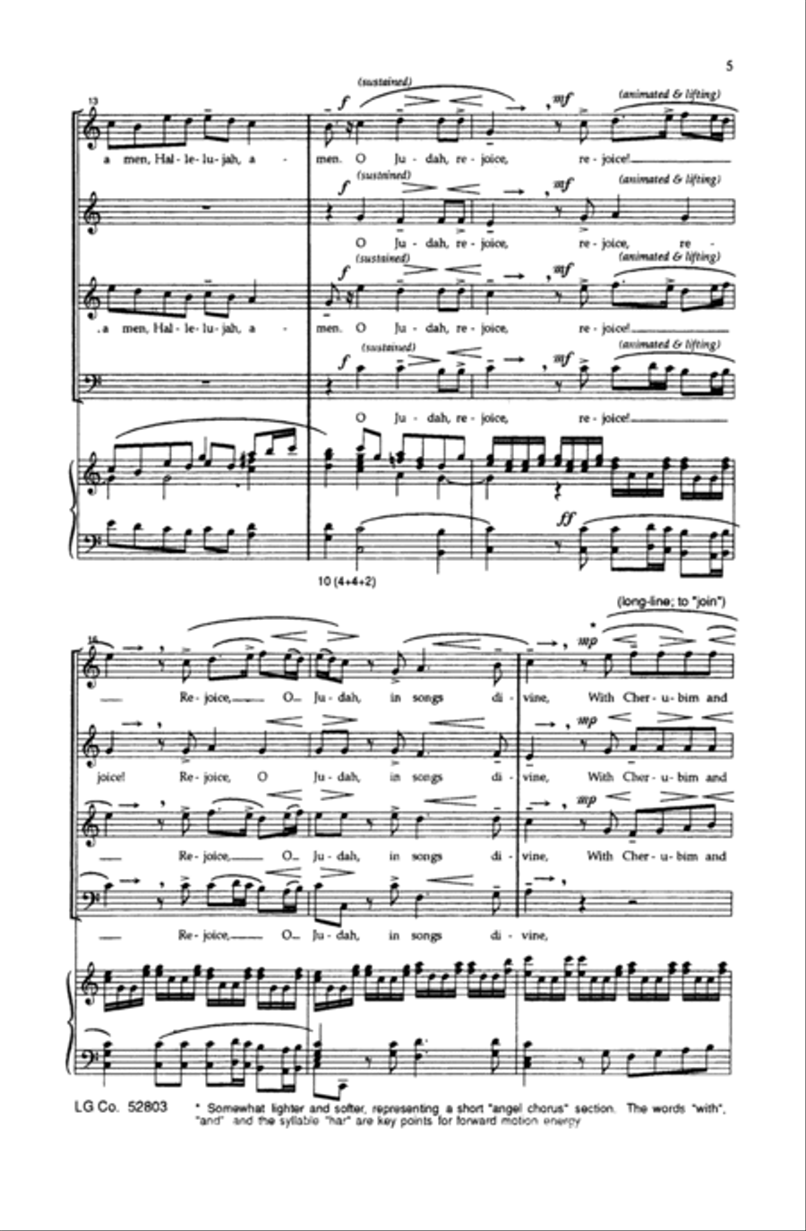 Hallelujah, Amen 4-Part scores gallery preview page 11