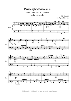 Passacaille (Haendel) - pedal harp solo