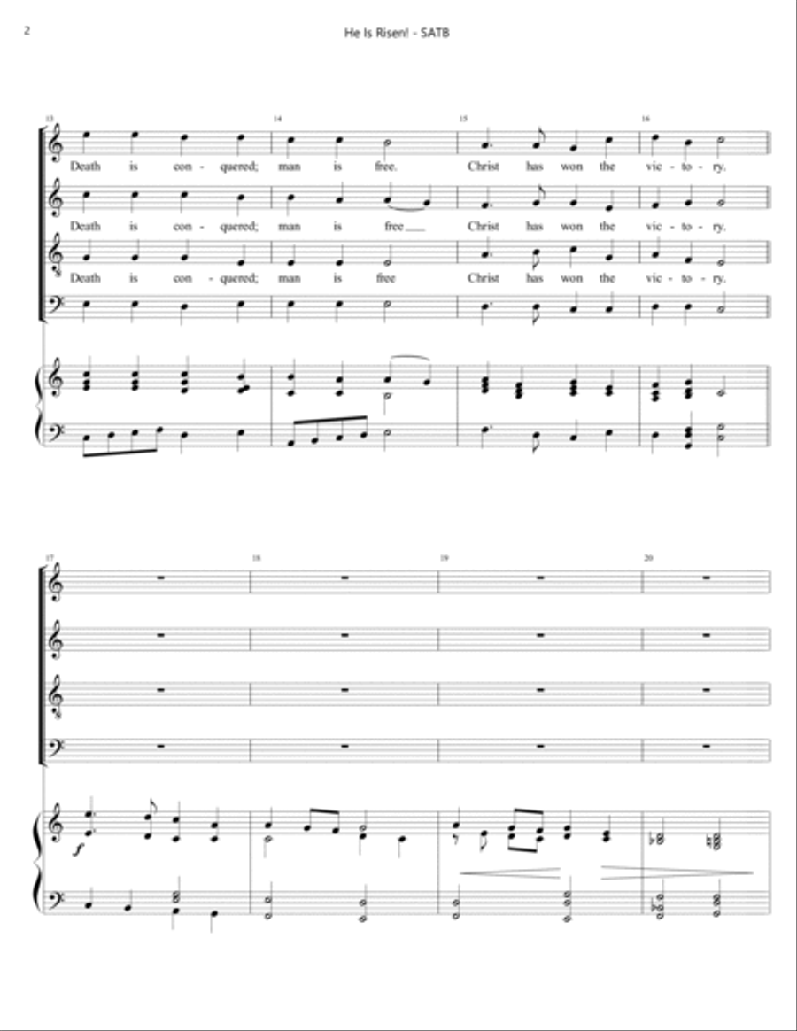 He is Risen! 4-Part scores gallery preview page 2