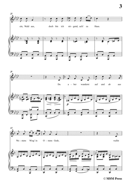 Schubert-Der Wanderer an den Mond,Op.80,in f minor,for Voice&Piano image number null