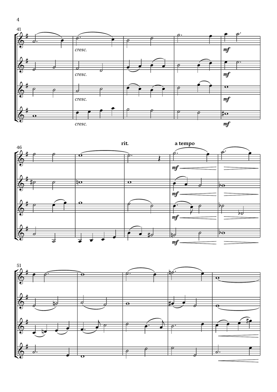 I'll Be Home For Christmas Clarinet Quartet scores gallery preview page 4