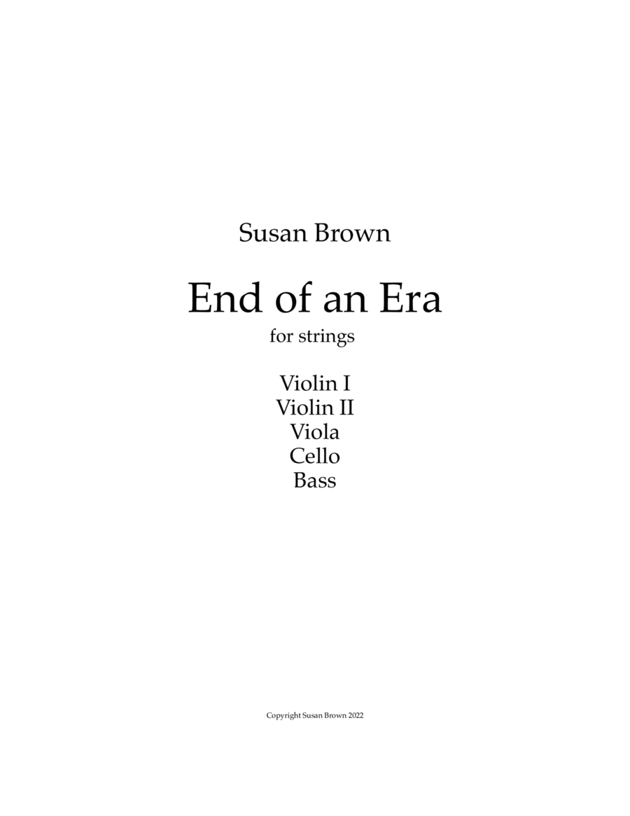 End of an Era Chamber Music scores gallery preview page 1