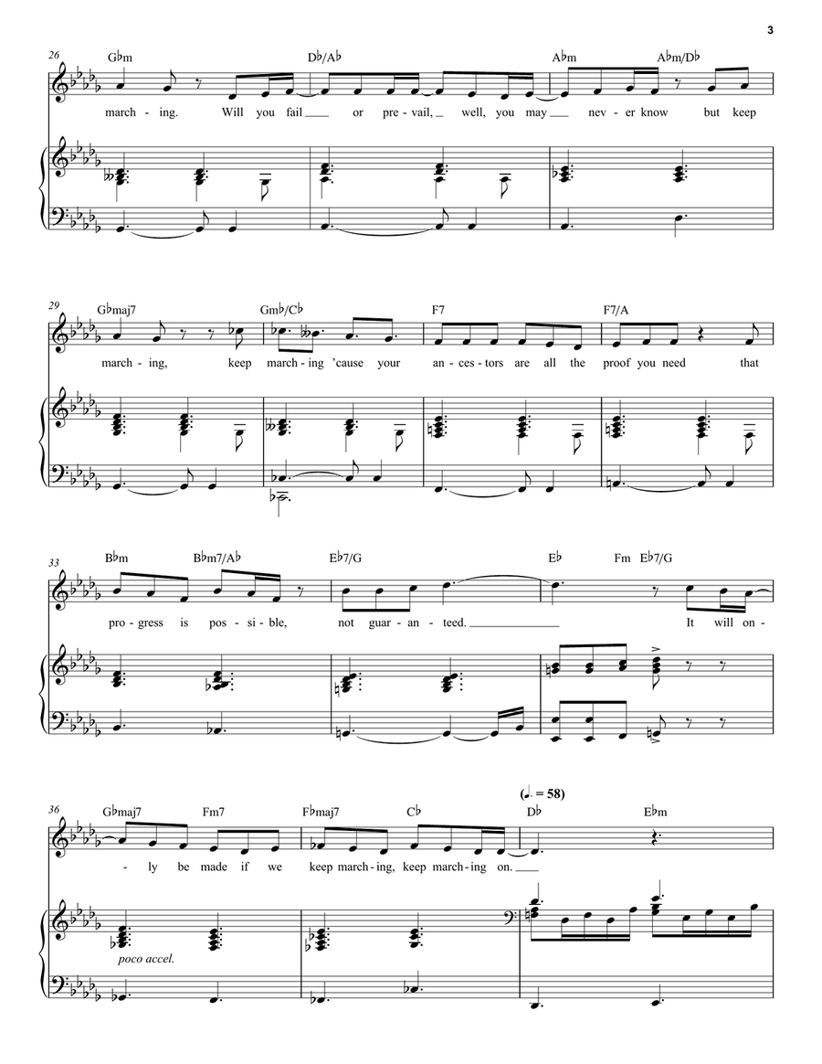 Keep Marching (from Suffs) Voice scores gallery preview page 3