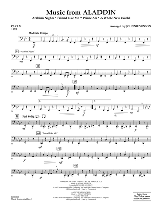 Book cover for Music from Aladdin (arr. Johnnie Vinson) - Pt.5 - Tuba