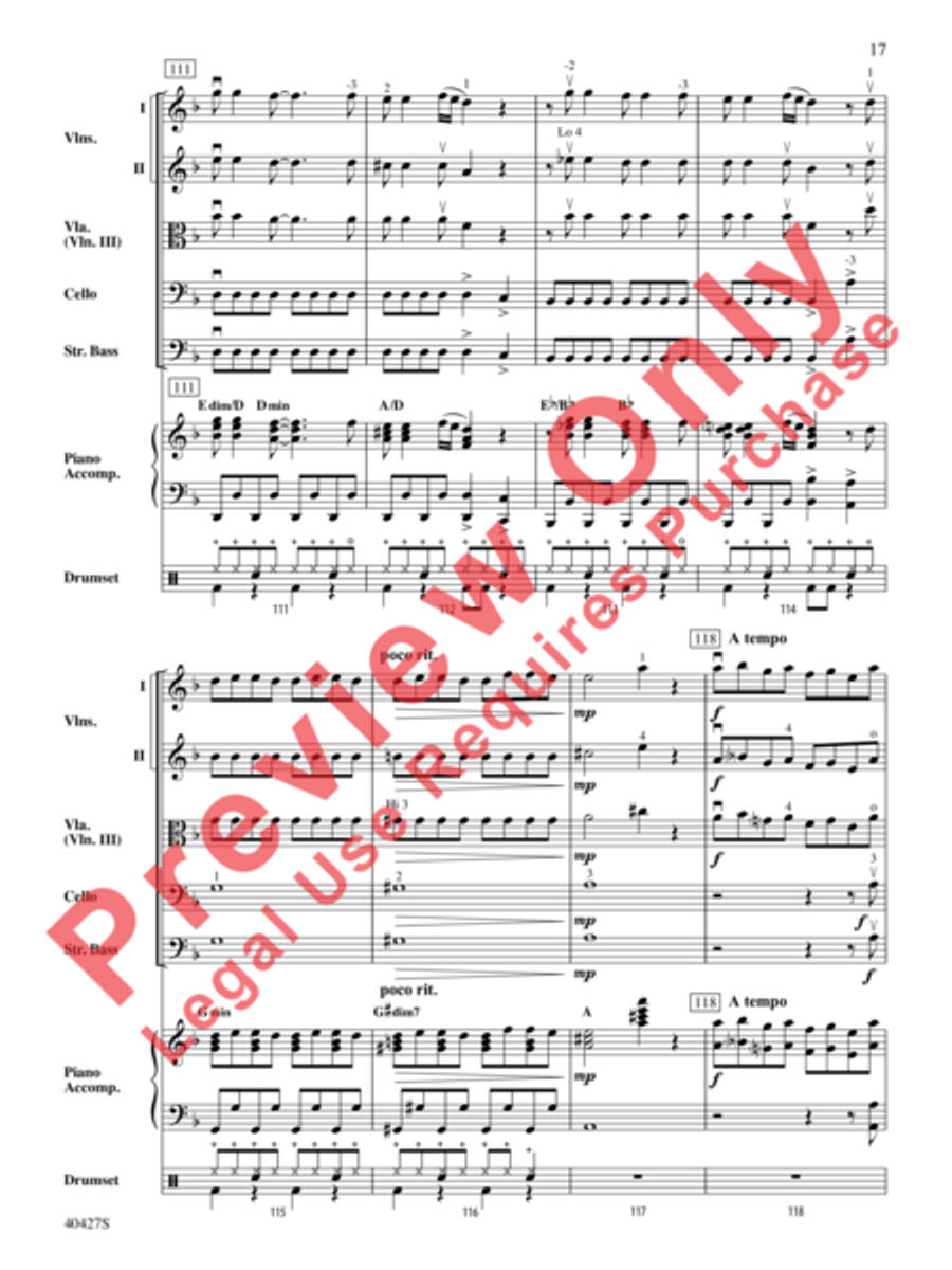 Mamma Mia!, Selections from String Orchestra scores gallery preview page 18