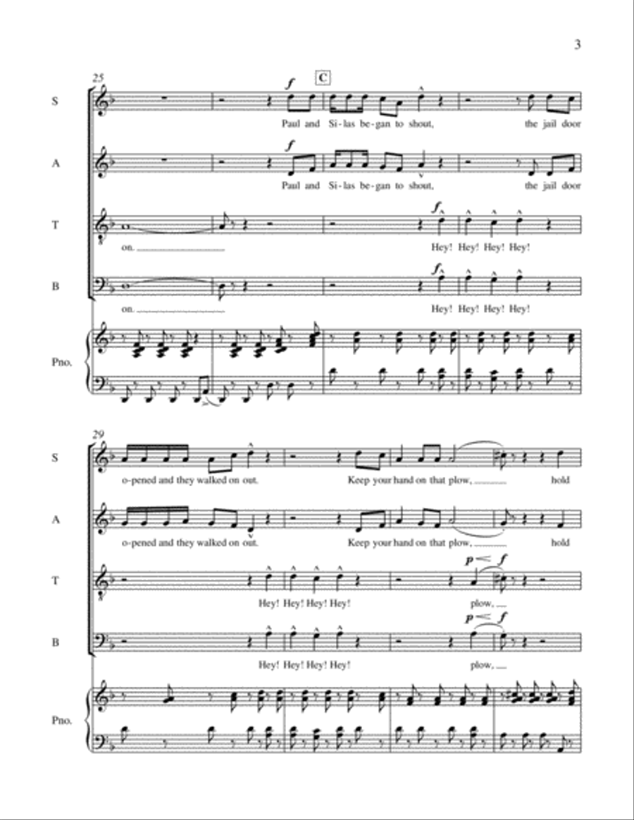 Together in Song: 3. The Gospel Plow 4-Part scores gallery preview page 15