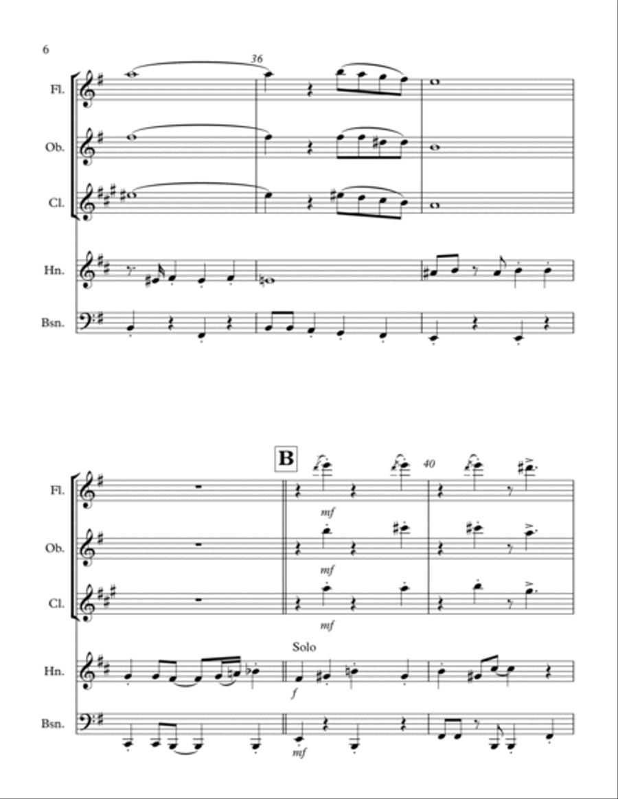 Puttin' On The Ritz Puttin' On The Ritz Woodwind Quintet scores gallery preview page 6