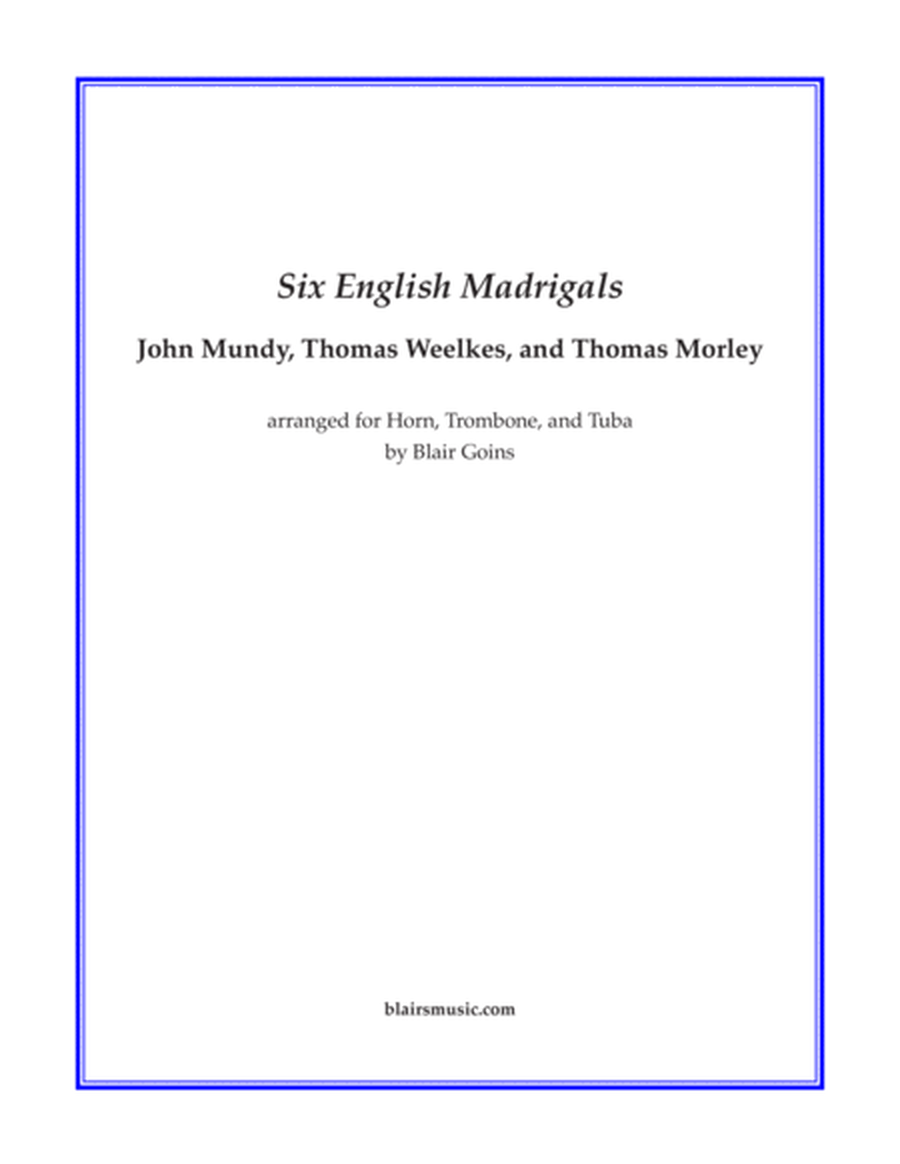 Six English Madrigals image number null