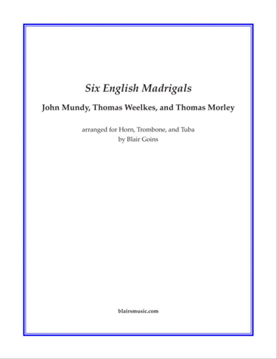 Six English Madrigals Six English Madrigals Brass Ensemble scores gallery preview page 1