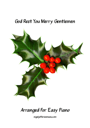 Book cover for God Rest You Merry Gentlemen arranged for easy piano