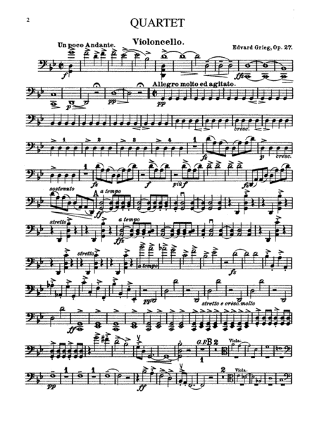 Grieg: String Quartet, Op. 27