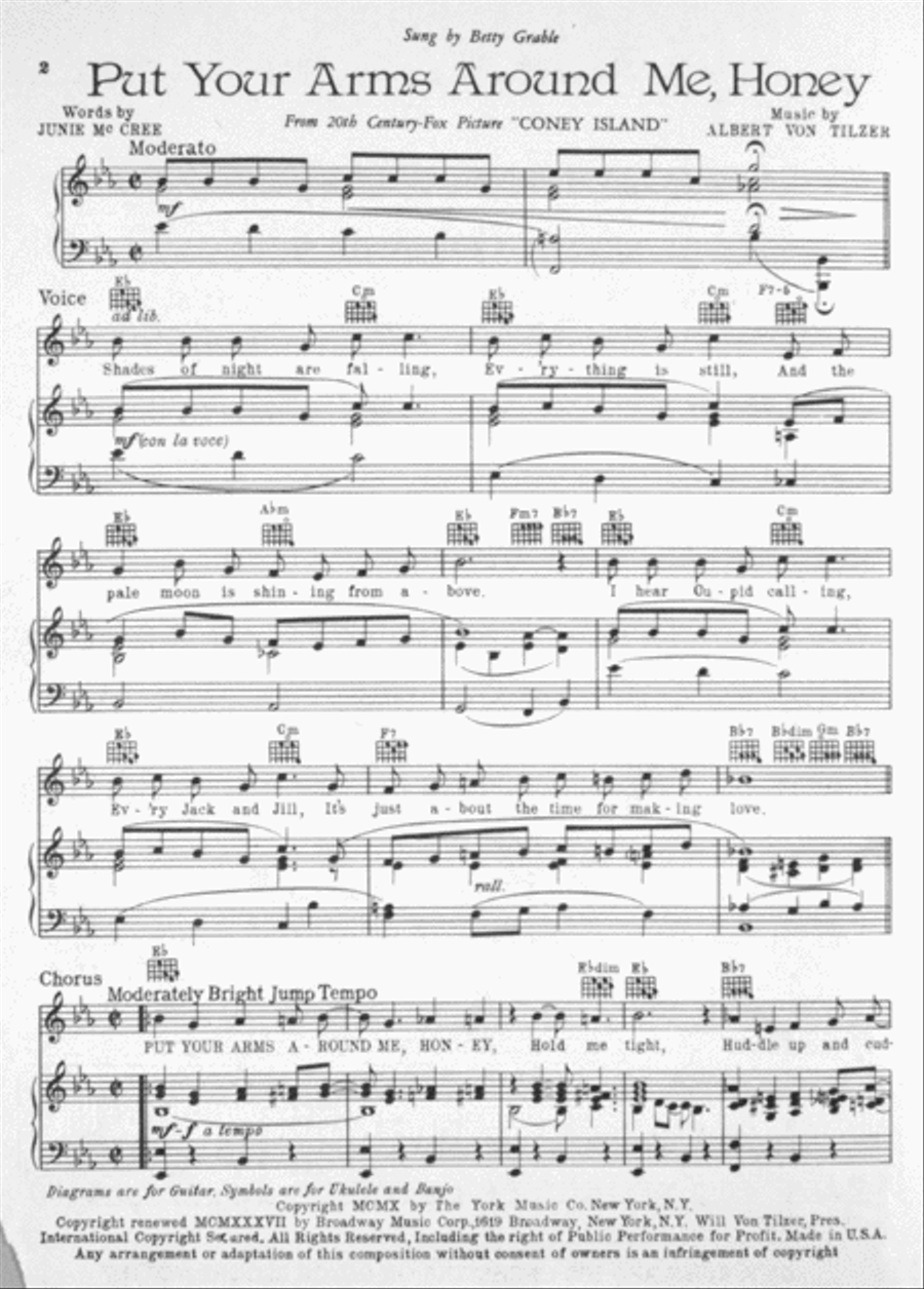 Put Your Arms Around Me, Honey Voice scores gallery preview page 2