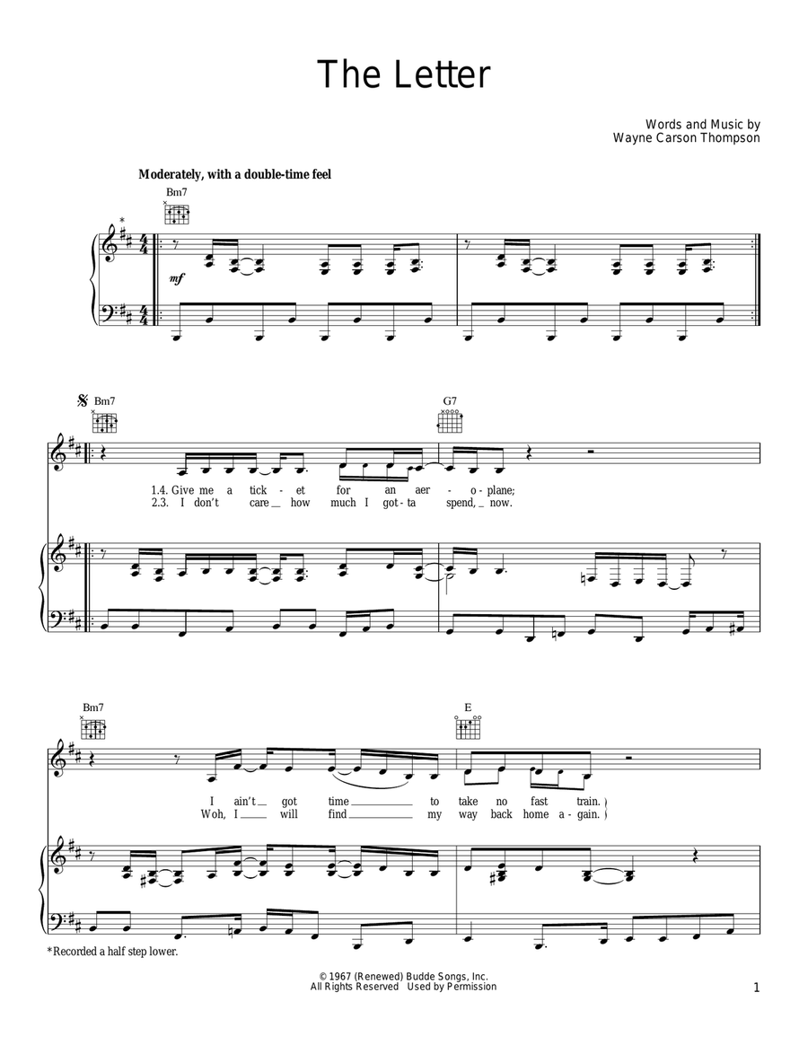 The Letter The Letter Acoustic Guitar scores gallery preview page 1