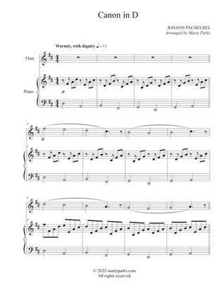 Book cover for Canon in D (Flute-Piano)