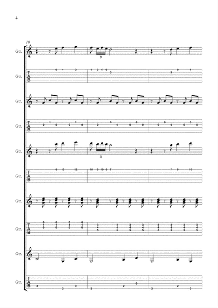 Mariachi Suite No. 1 Classical Guitar scores gallery preview page 4