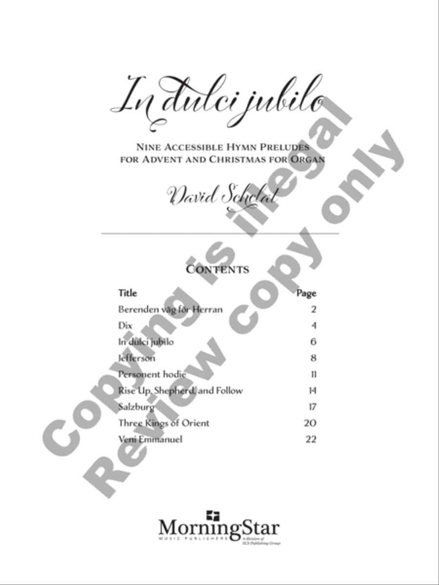 In dulci jubilo In dulci jubilo Organ scores gallery preview page 2