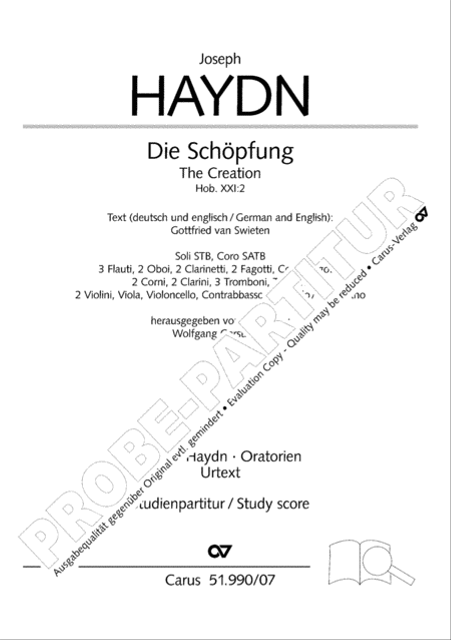 The Creation (Die Schopfung) 4-Part scores gallery preview page 3