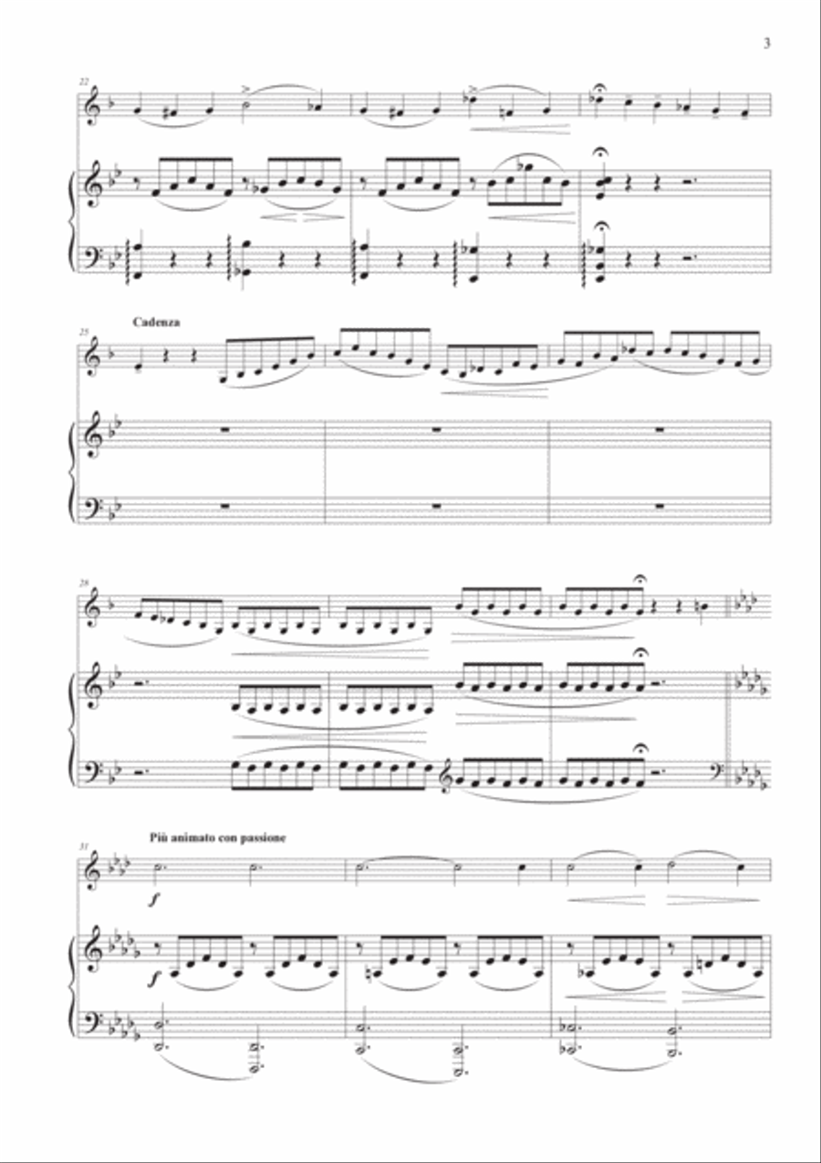 Dreams of Love No. 3 for Horn and Piano Horn scores gallery preview page 5