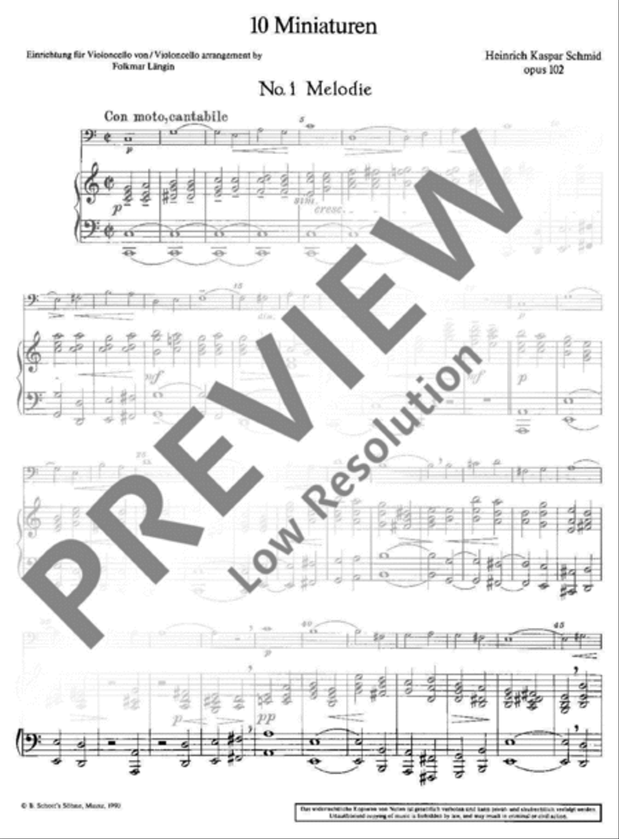 Ten Miniatures Cello scores gallery preview page 5