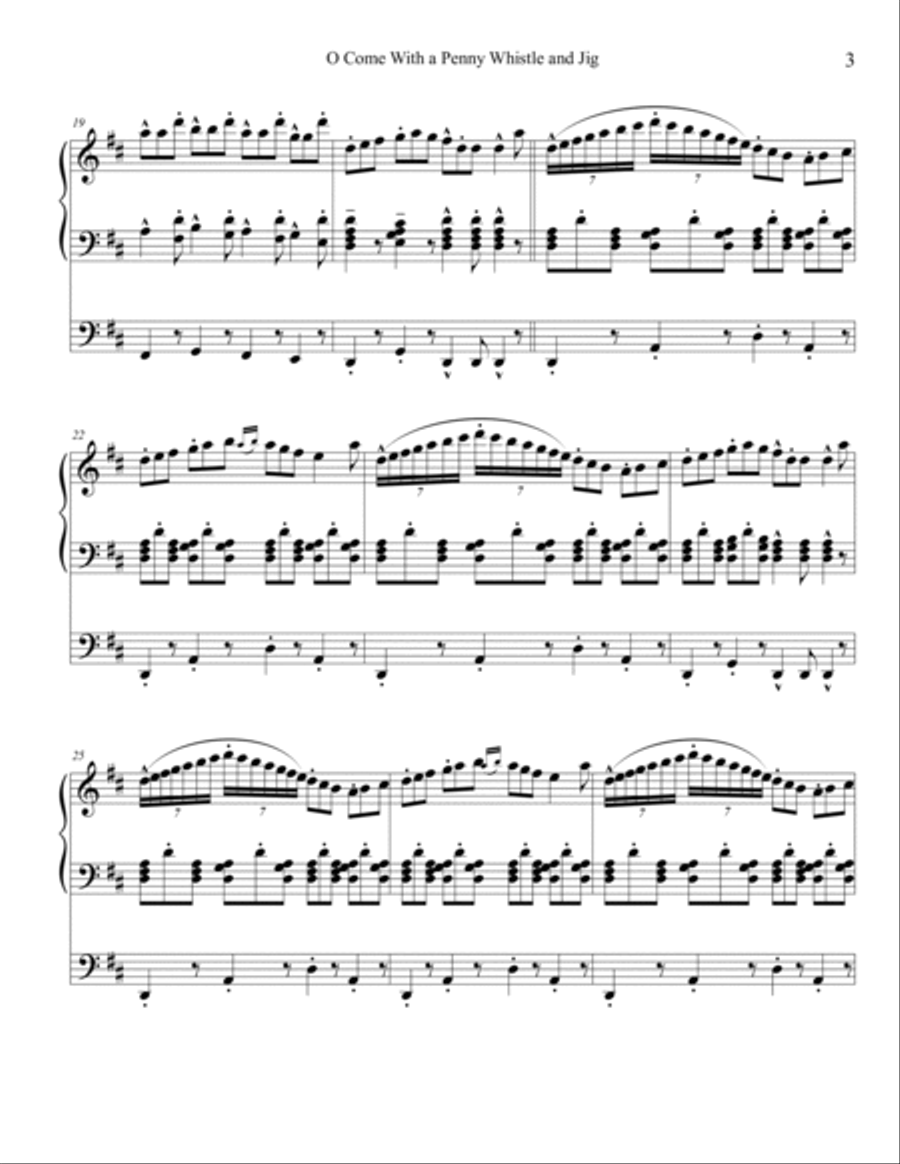 O Come with a Penny Whistle and Jig (Variation on 
