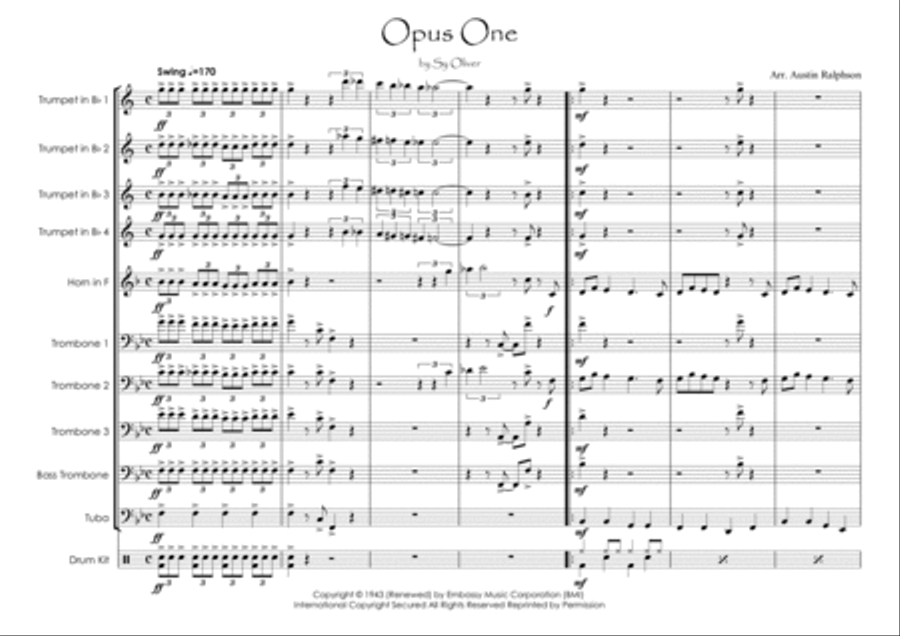 Opus One Horn scores gallery preview page 3