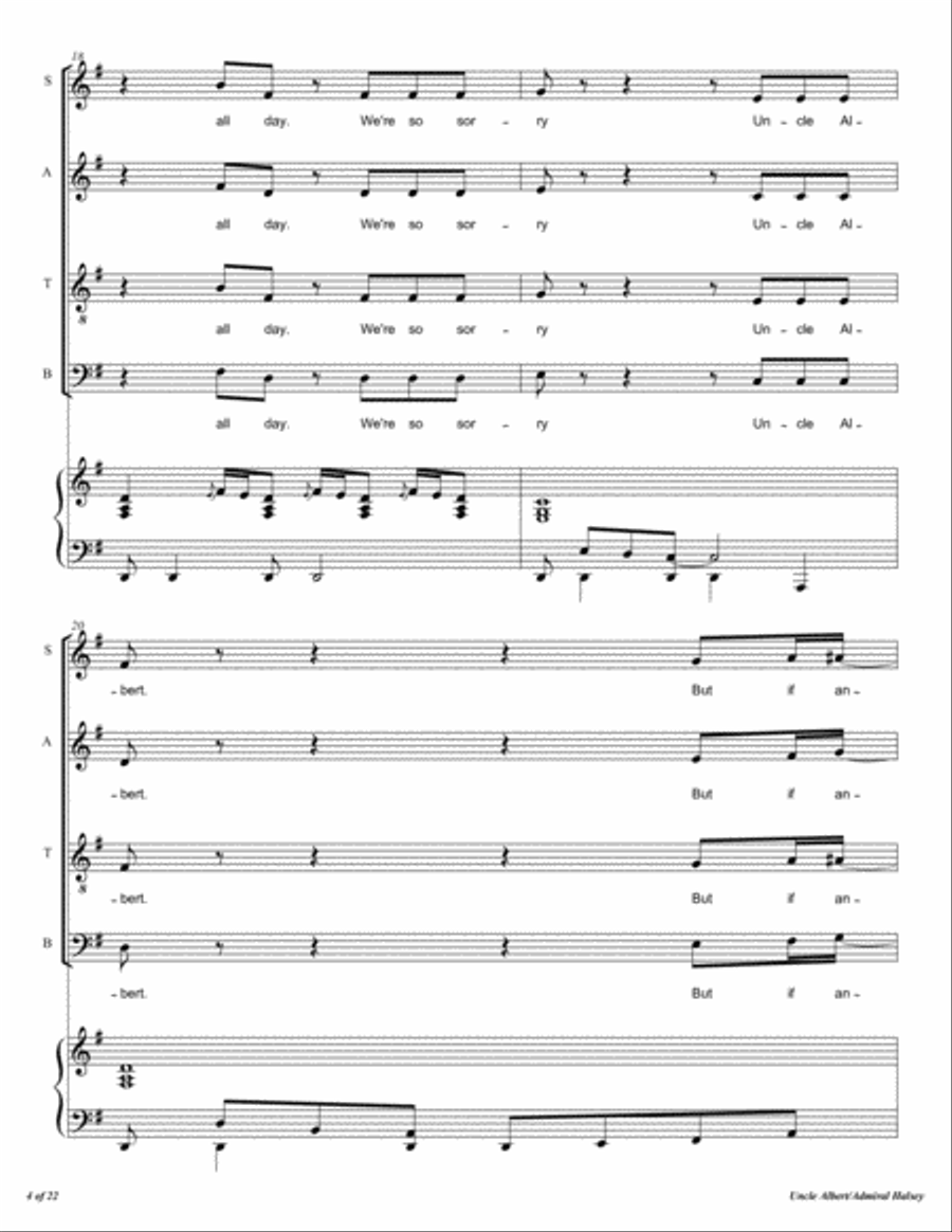 Uncle Albert/admiral Halsey 4-Part scores gallery preview page 5