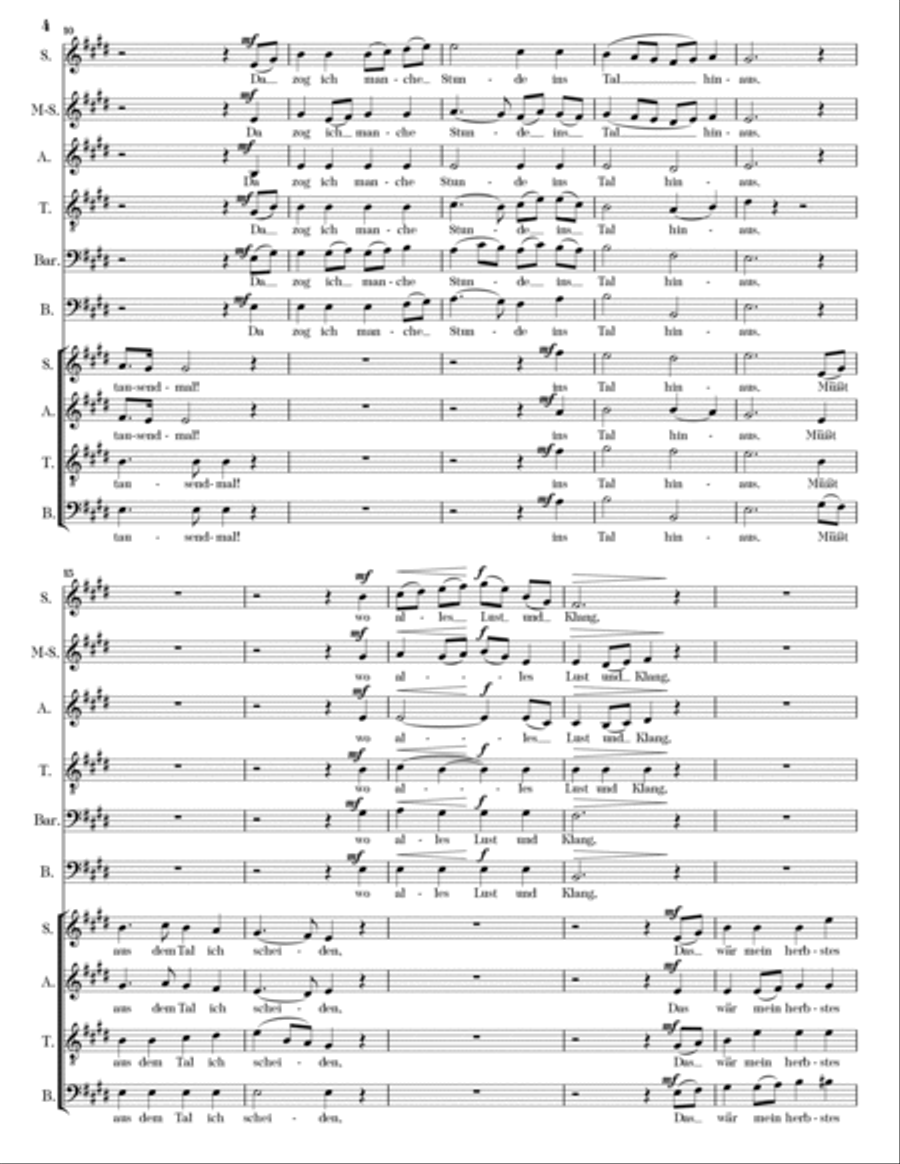 Im Schönsten Wiesengrunde Im Schönsten Wiesengrunde 4-Part scores gallery preview page 4