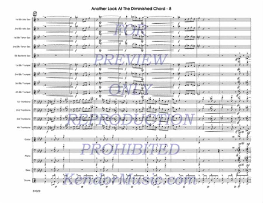 Another Look At The Diminished Chord (Full Score) Jazz Ensemble scores gallery preview page 9