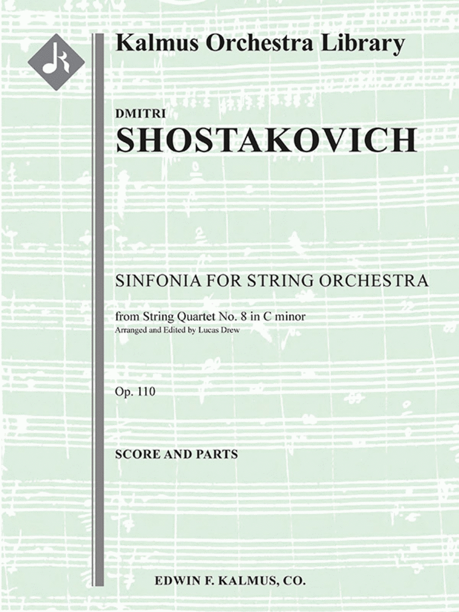 Sinfonia (Symphony) for String Orchestra from String Quartet No.8, Op.110 String Orchestra scores gallery preview page 1