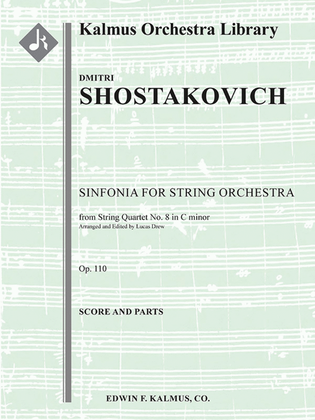 Book cover for Sinfonia (Symphony) for String Orchestra from String Quartet No.8, Op.110