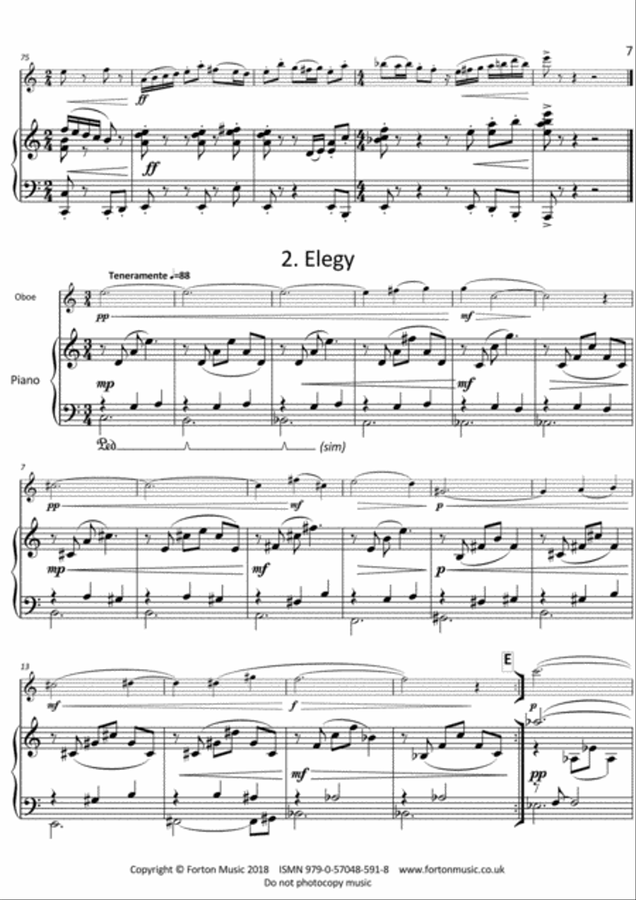 Suite for Oboe and Piano Suite for Oboe and Piano Piano Accompaniment scores gallery preview page 3