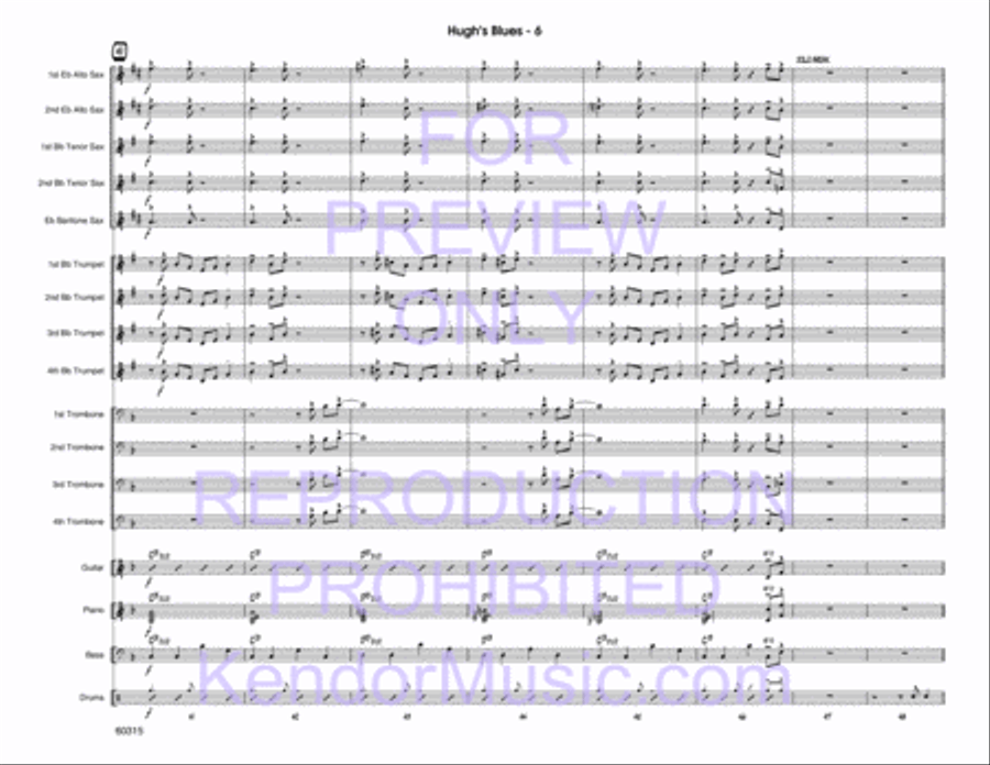 Hugh's Blues Jazz Ensemble scores gallery preview page 7