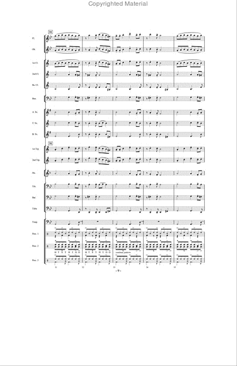 Mambo cubano Concert Band scores gallery preview page 8